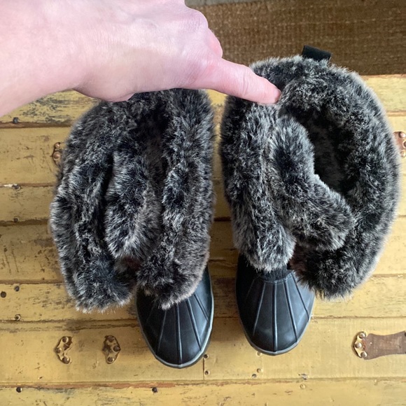 KHOMBU THERMOLITE WARM FAUX FUR LINED TALL LACE UP BOOTS WATERPROOF SNOW BOOTS 8 - Picture 6 of 16